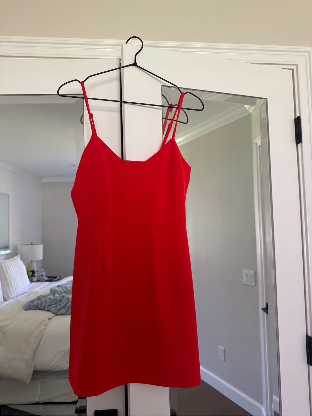 French Connection Red Spaghetti-Strap Mini Dress